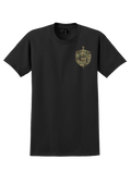 DM Black Tee  w/ Camo Shield Front Only