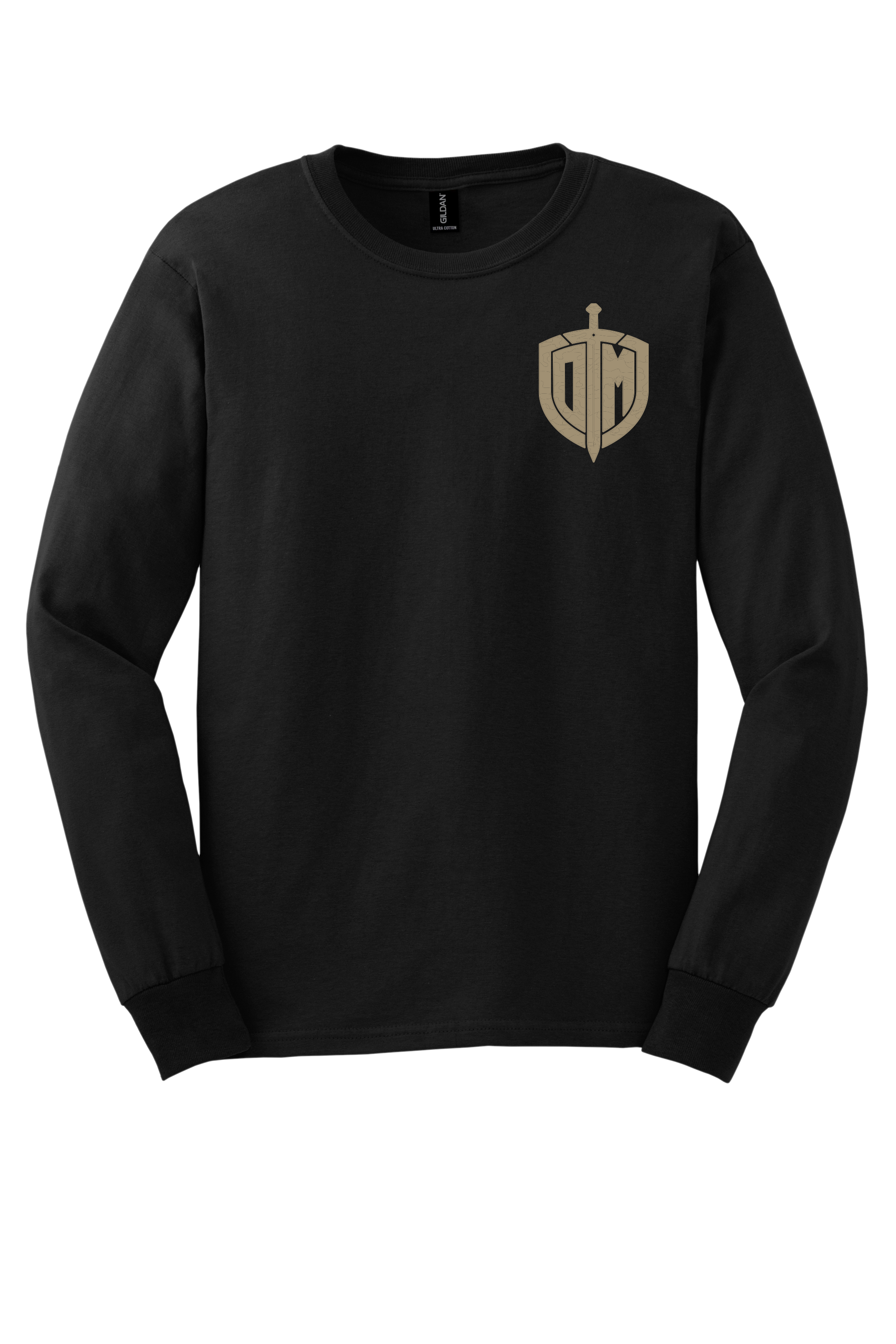 DM Black L/S Tan Acrostic T-shirt