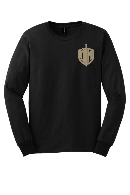 DM Black L/S Tan Acrostic T-shirt