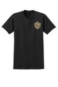 DM Black Tee w/ Tan Shield Front Only