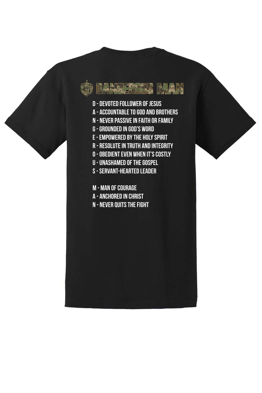 DM Black Camo Acrostic T-shirt