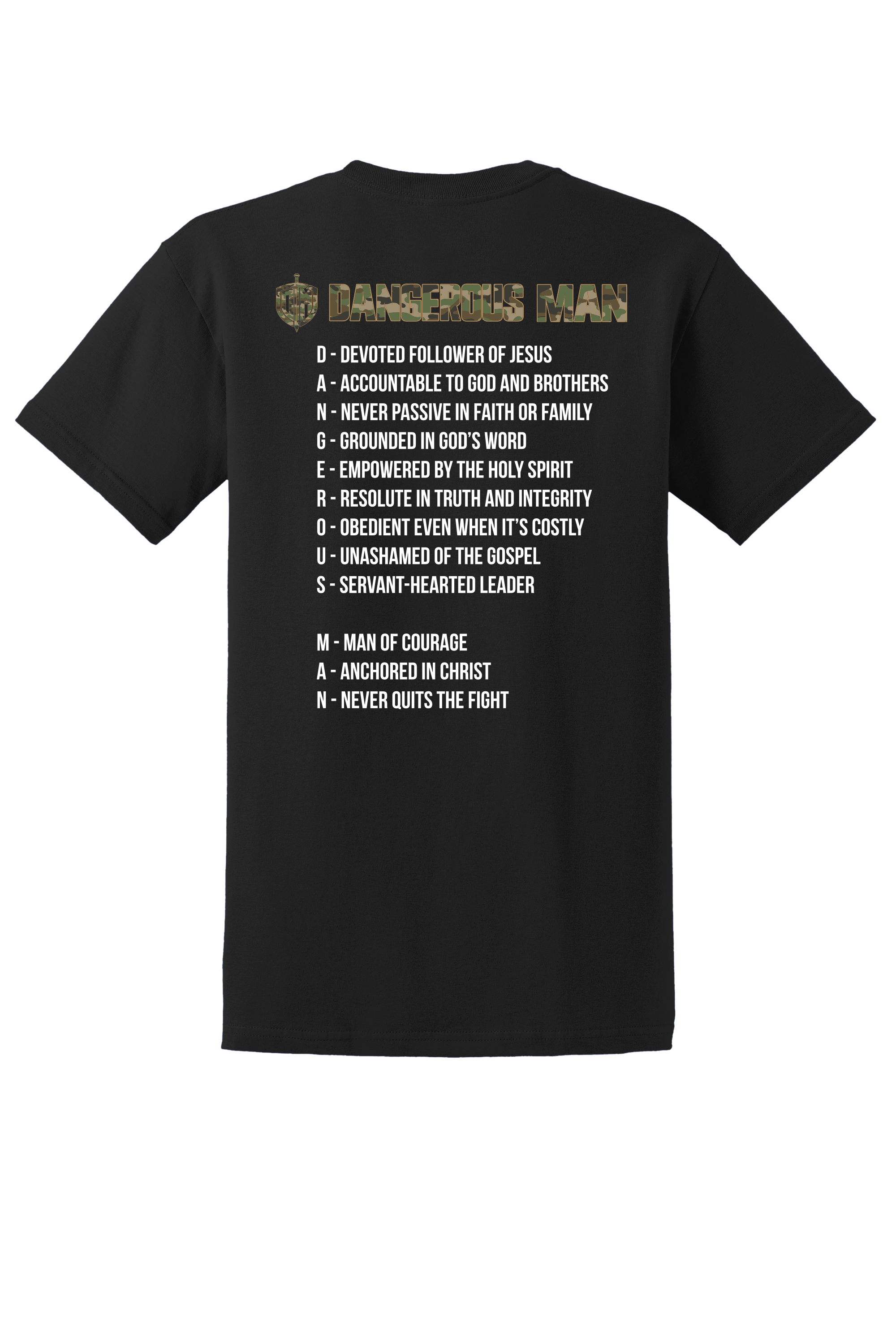 DM Black Camo Acrostic T-shirt