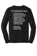 DM Black L/S Tan Acrostic T-shirt