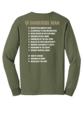 DM Military Green L/S Tan Acrostic T-shirt