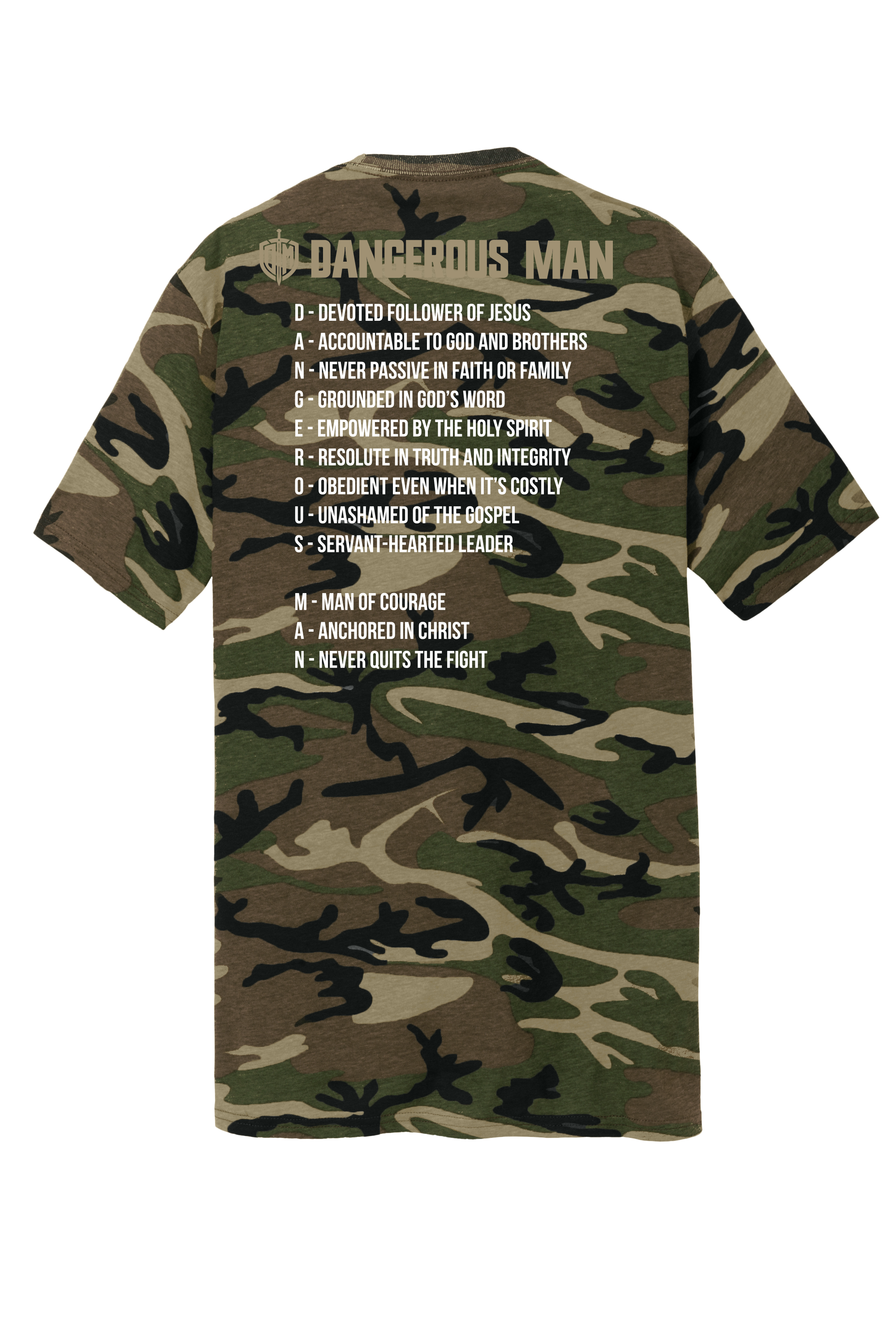 DM Camo Tan Acrostic T-shirt