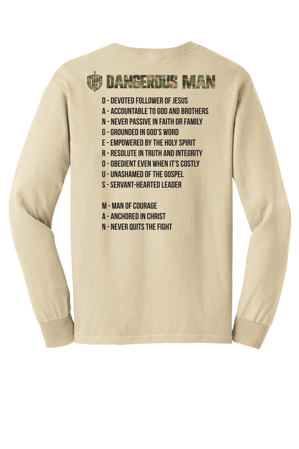 DM Sand L/S Camo Acrostic T-shirt