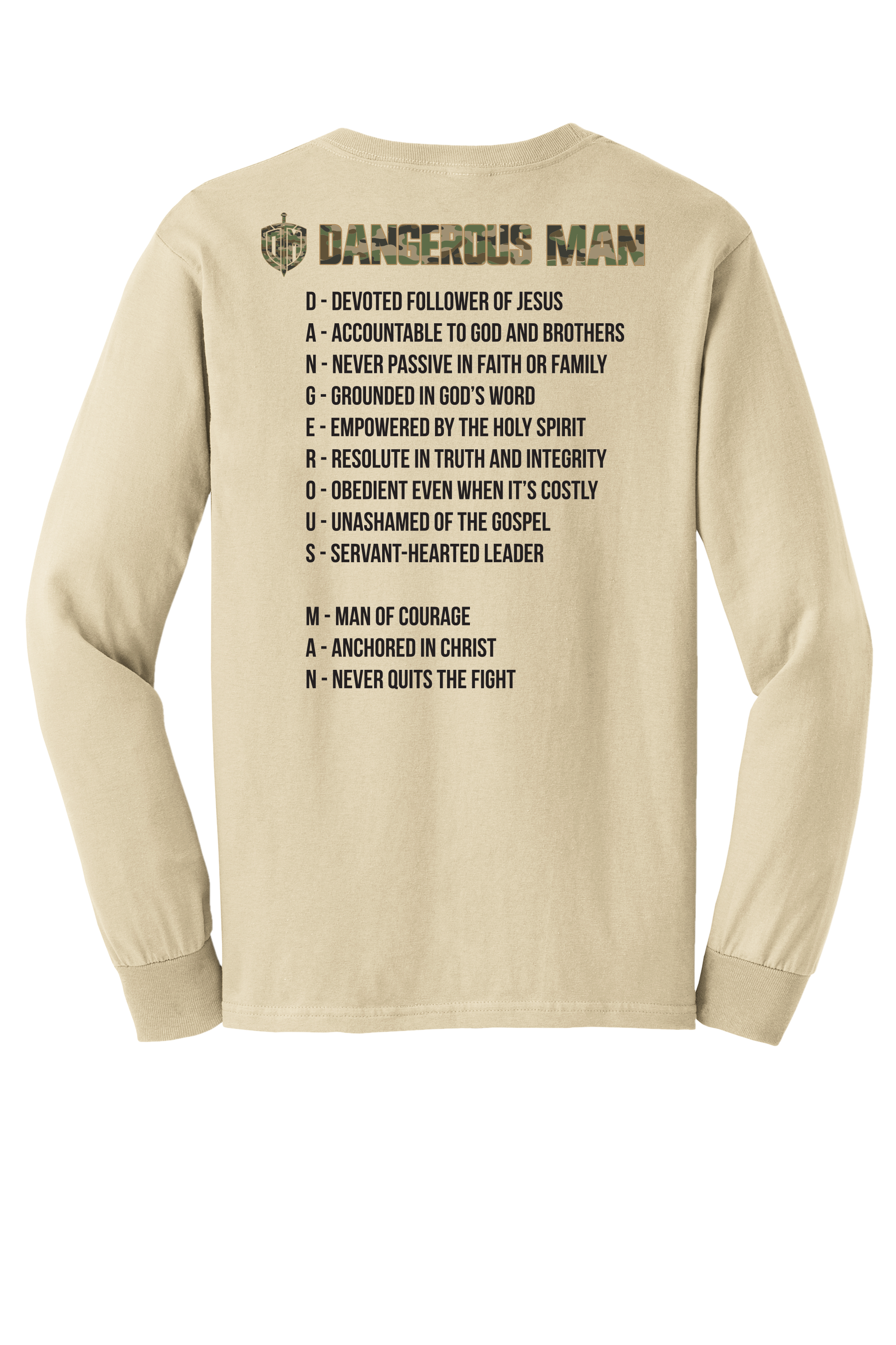 DM Sand L/S Camo Acrostic T-shirt