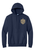 Hoodie Navy w/ Tan Shield Front Only