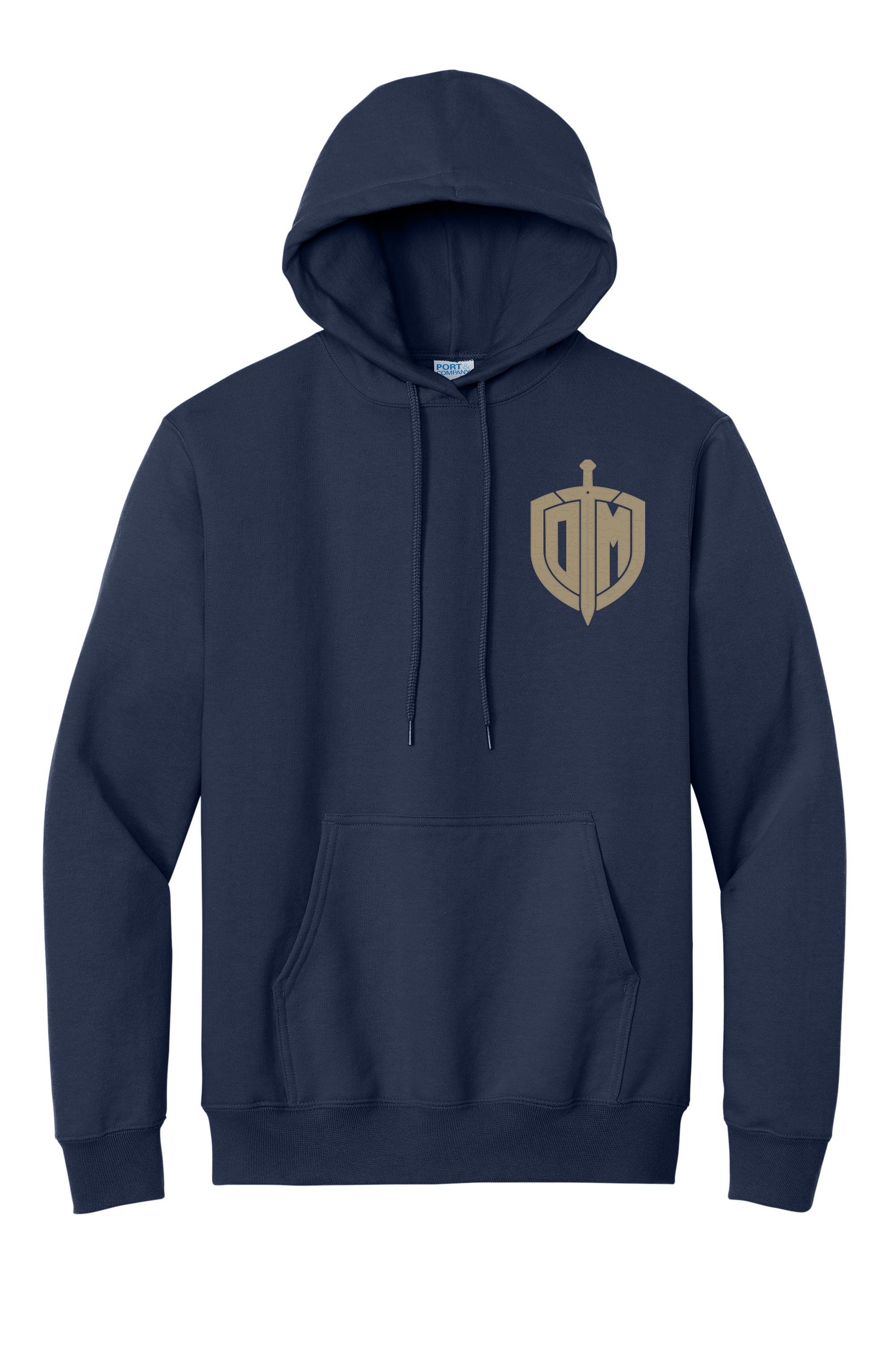 Hoodie Navy w/ Tan Acrostic