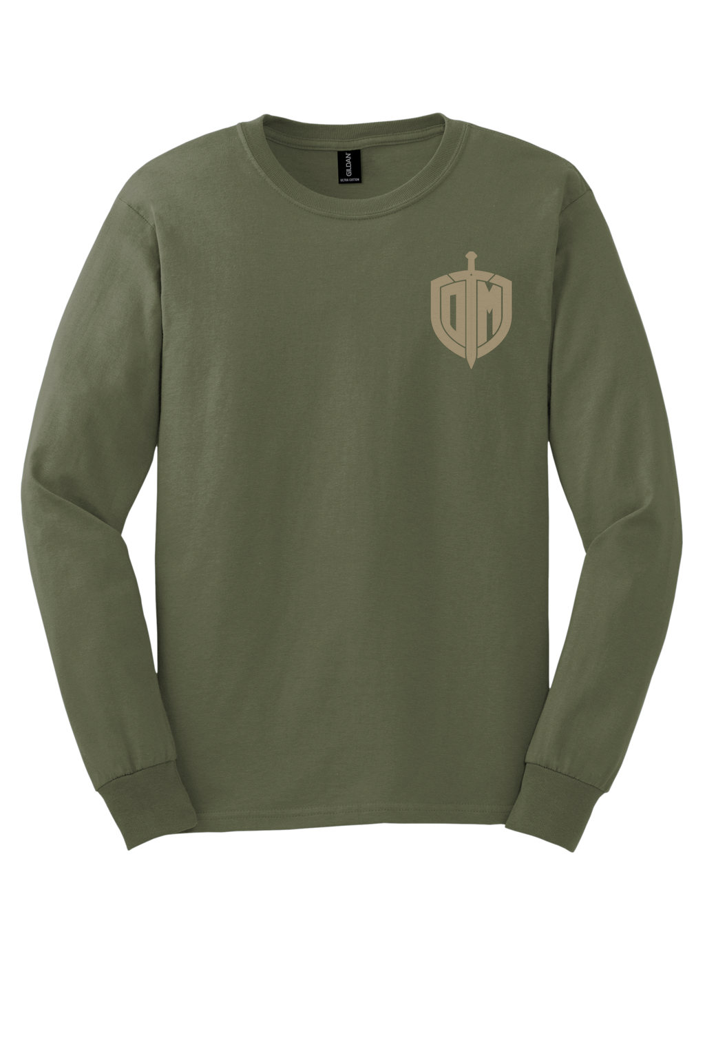 DM Military Green L/S Tan Acrostic T-shirt