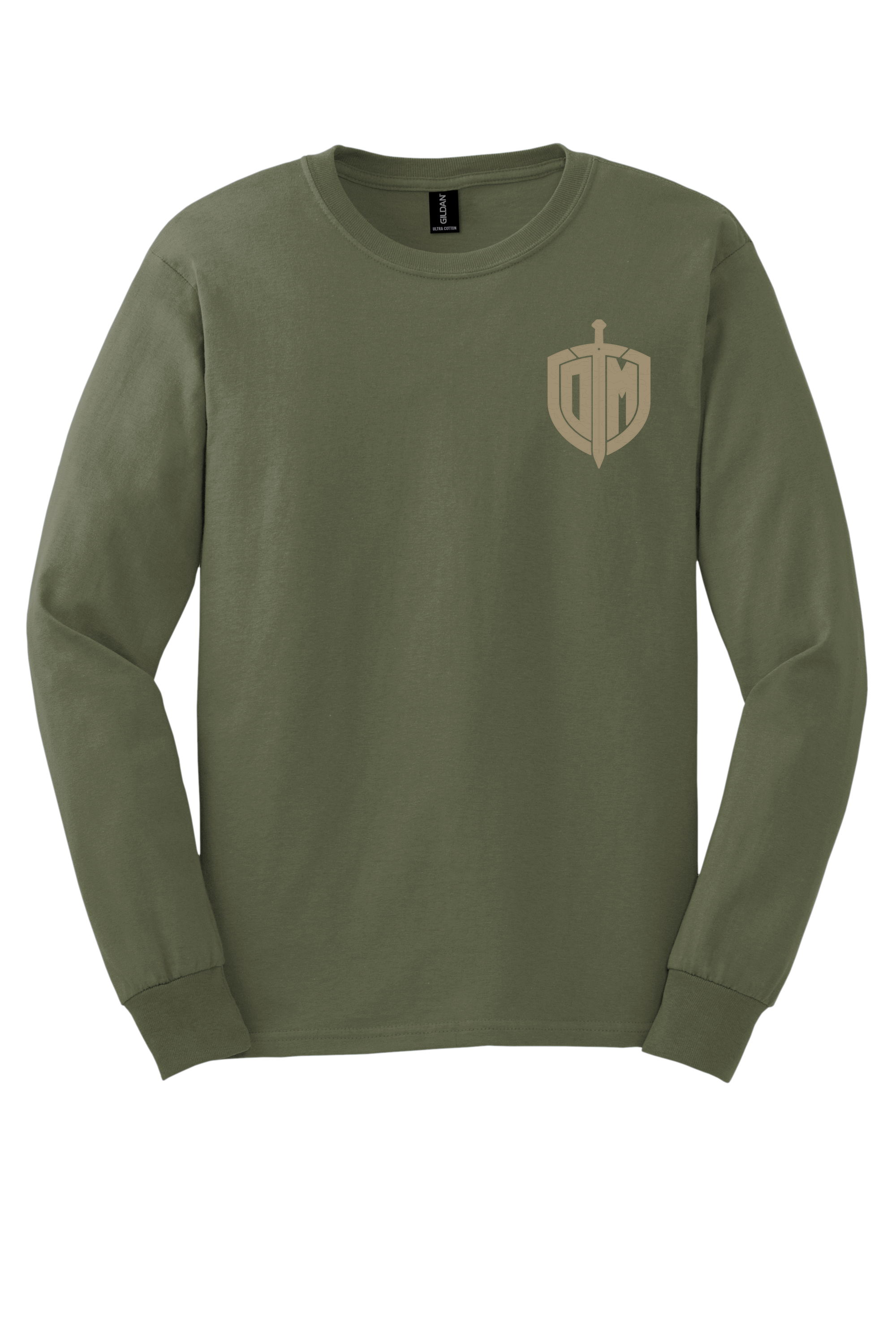 DM Military Green L/S Tan Acrostic T-shirt