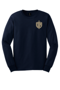 DM Navy L/S Tee w/ Tan Shield Front Only