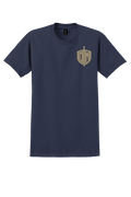 DM Navy Tee w/ Tan Shield Front Only